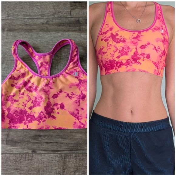 Champion Pink and Orange Sports Bra - Picture 1 of 5